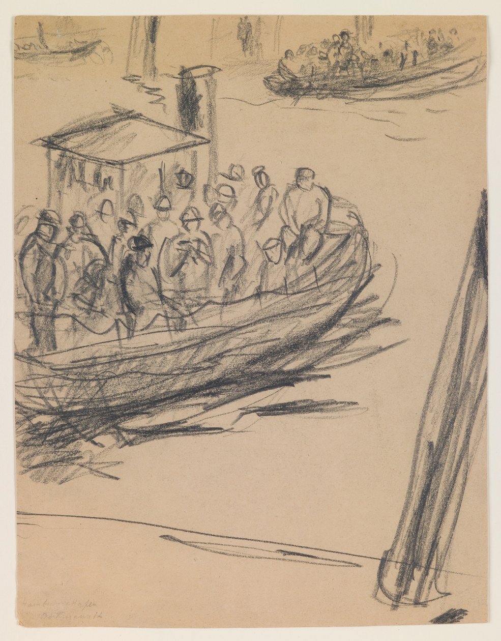 Longboat con gli scaricatori di porto da Max Beckmann
