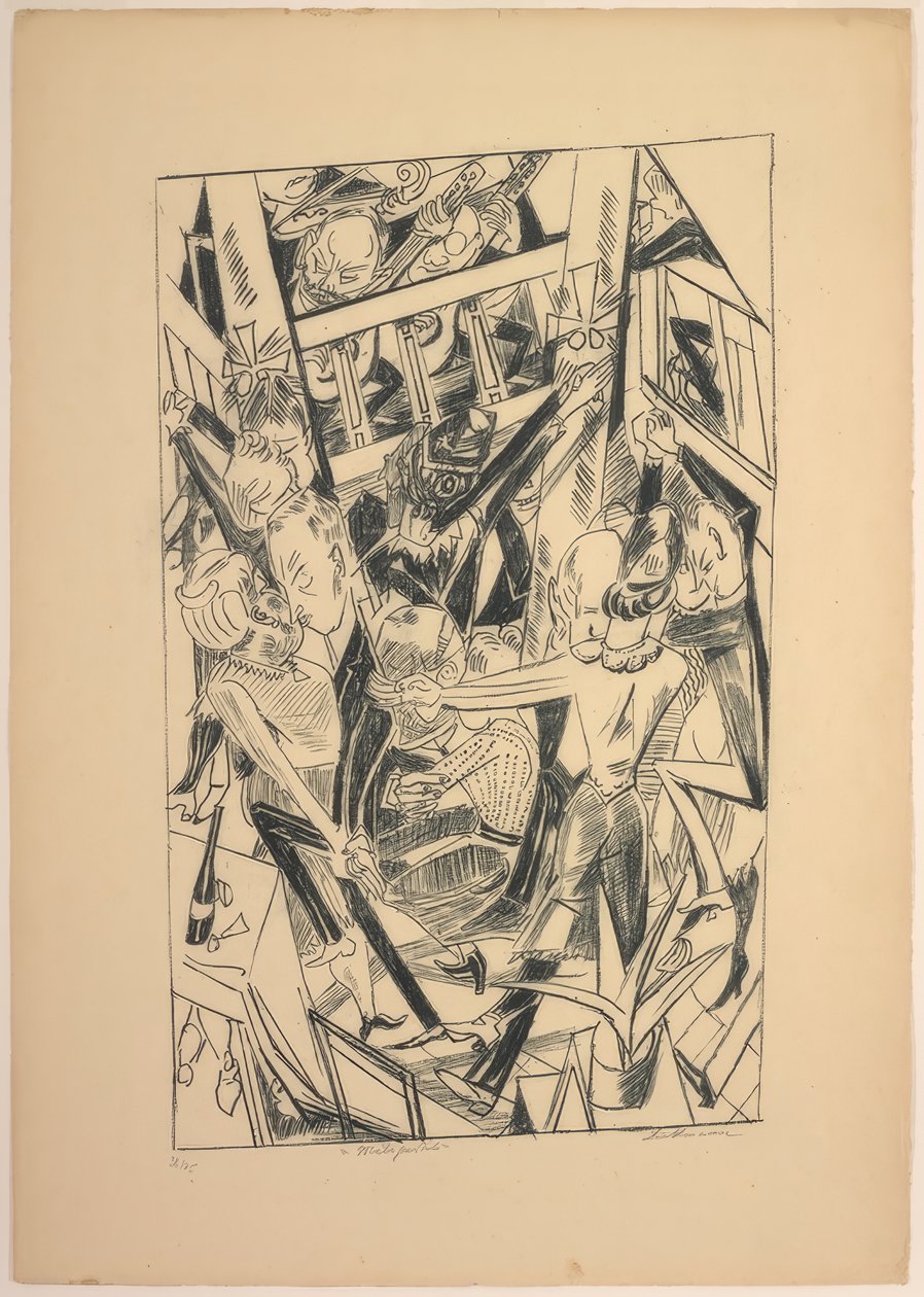 Malepartus, tavola otto da Die Hölle da Max Beckmann