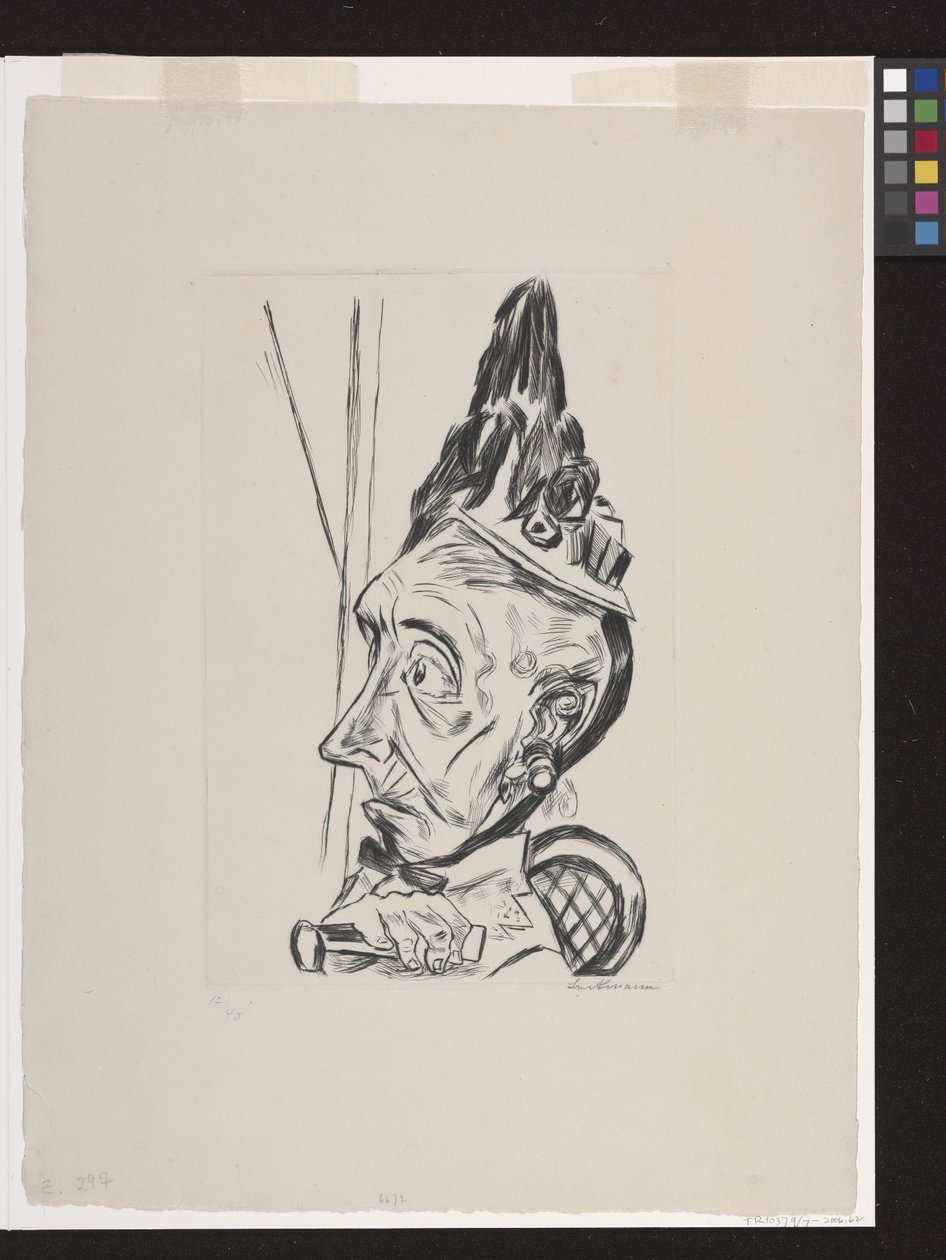 Vecchia Donna Con Cuffia da Max Beckmann