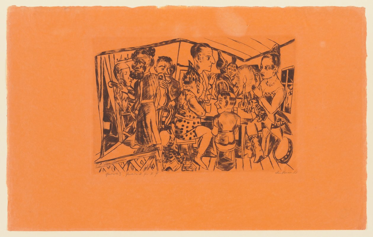 Platte 2 der Serie: Jährlicher Jahrmarkt da Max Beckmann