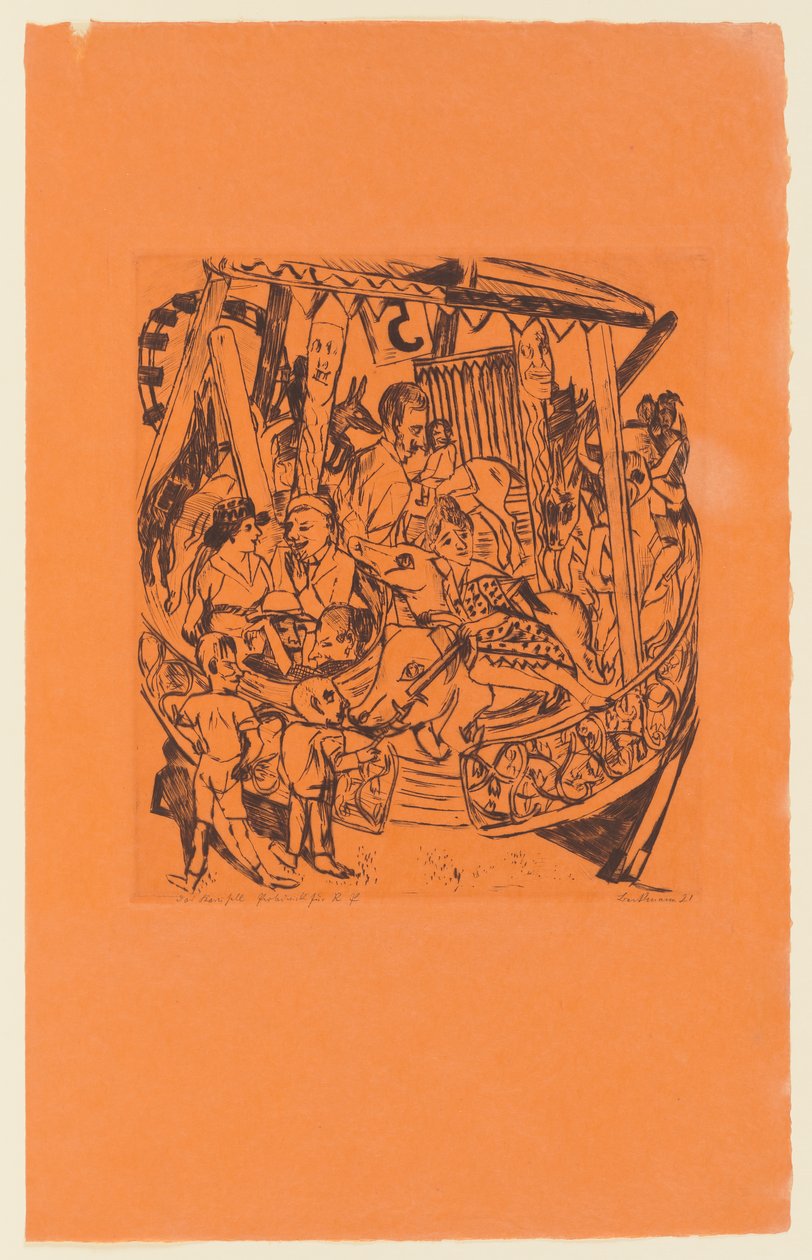 Tafel 7 der Serie: Jahrmarkt da Max Beckmann