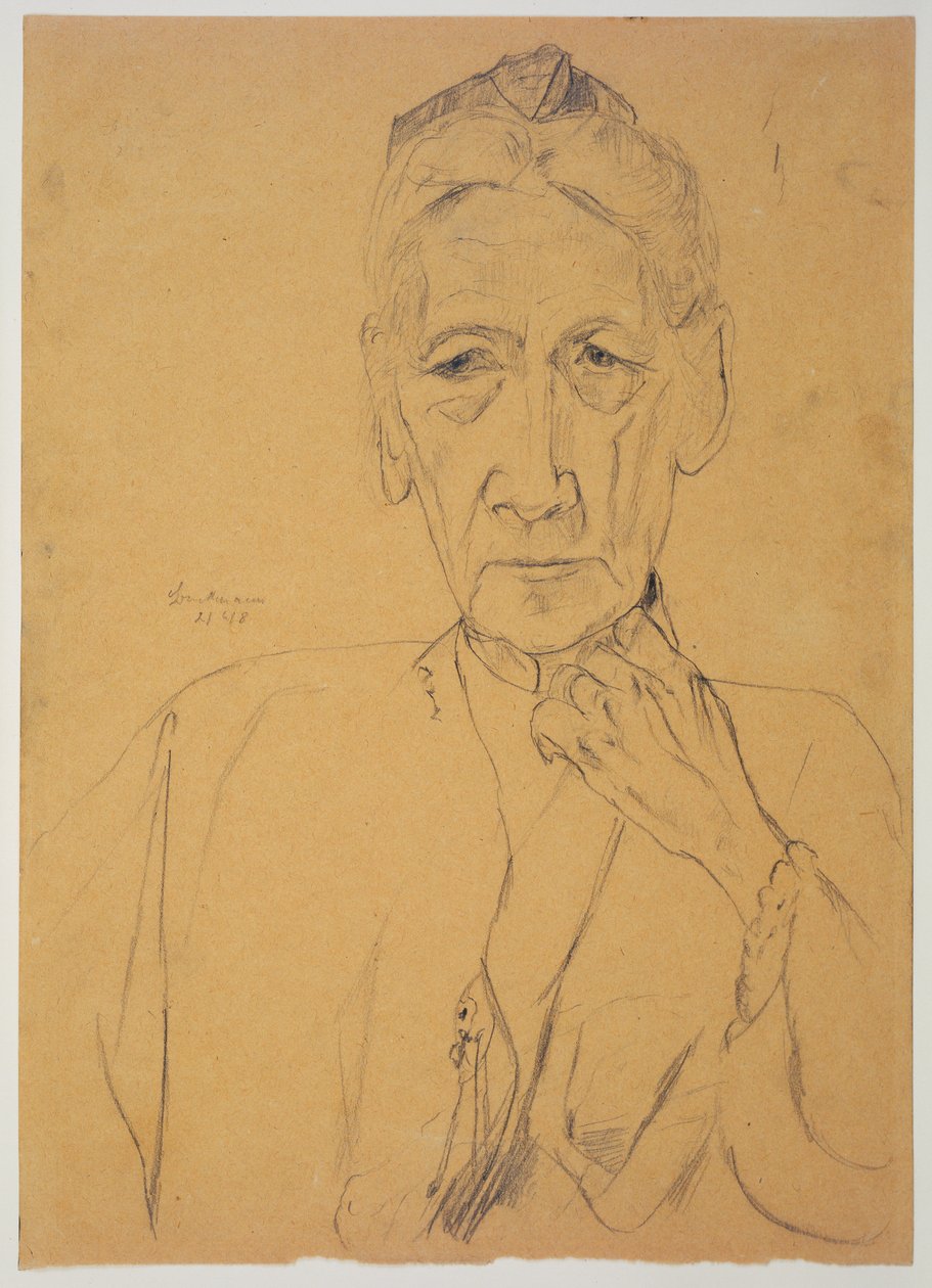 Ritratto della signora Tube a mezza figura, di fronte da Max Beckmann