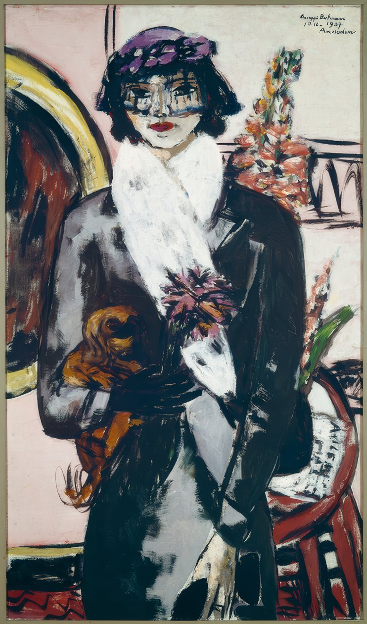 Quappi con pelliccia bianca da Max Beckmann