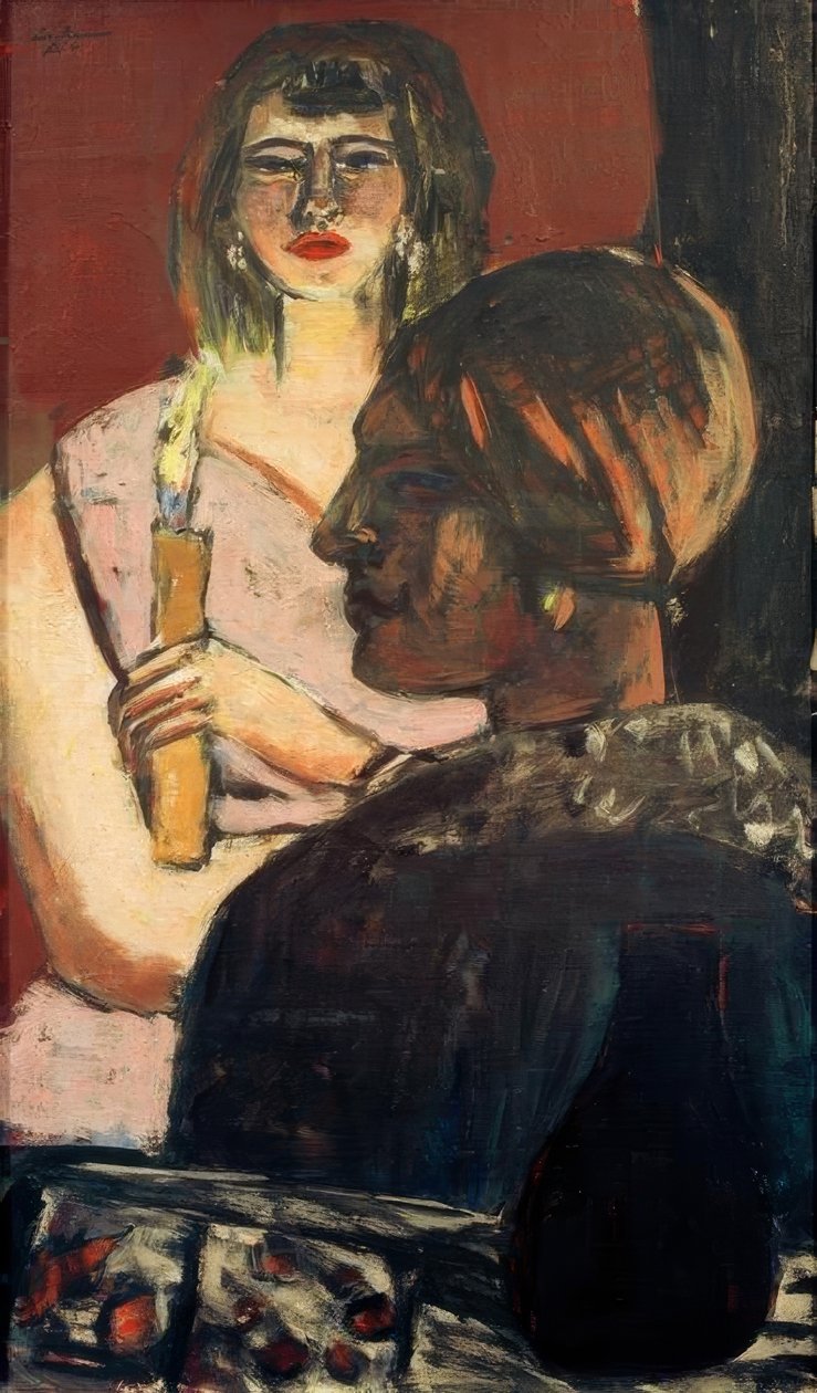 Quappi e indiano da Max Beckmann