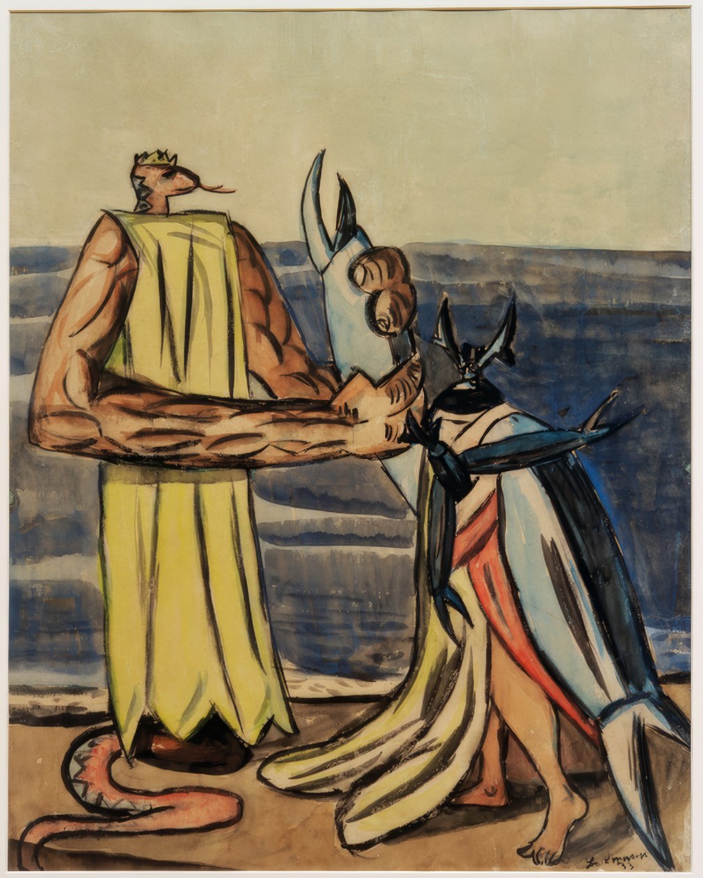 Re dei serpenti e sposa del cervo volante da Max Beckmann