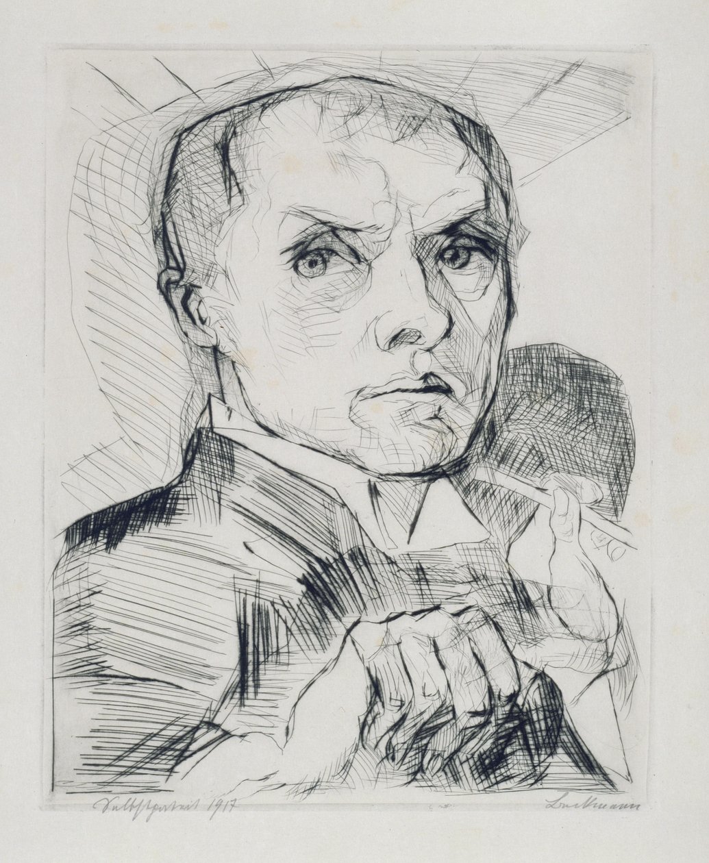 Autoritratto con stilo (foglio 19 da «Volti») da Max Beckmann