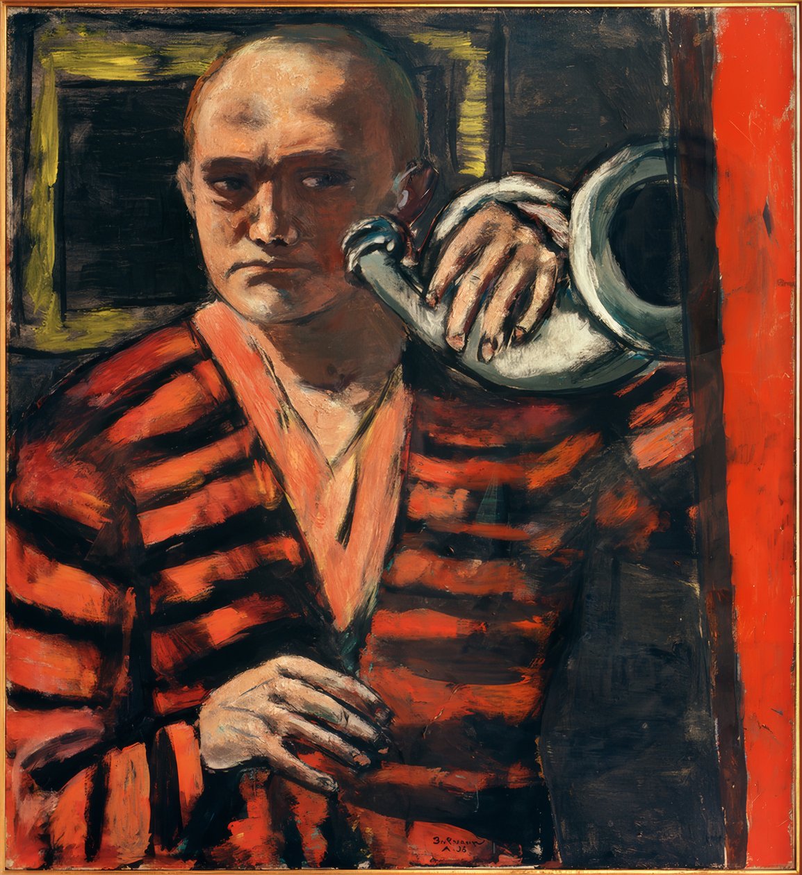 Autoritratto con corno da Max Beckmann