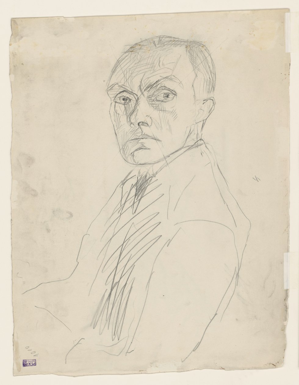 Autoritratto di profilo a sinistra (scartato) da Max Beckmann