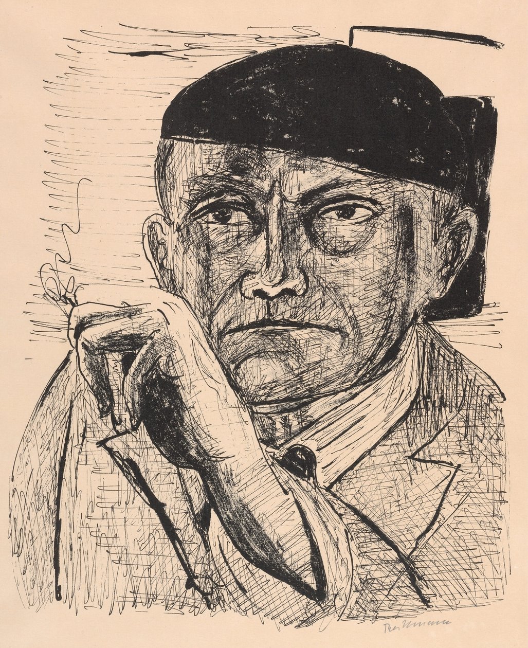 Autoritratto (Selbstbildnis) da Max Beckmann