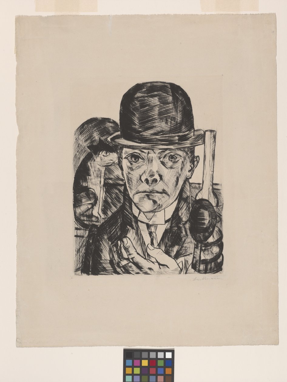 Autoritratto con bombetta da Max Beckmann