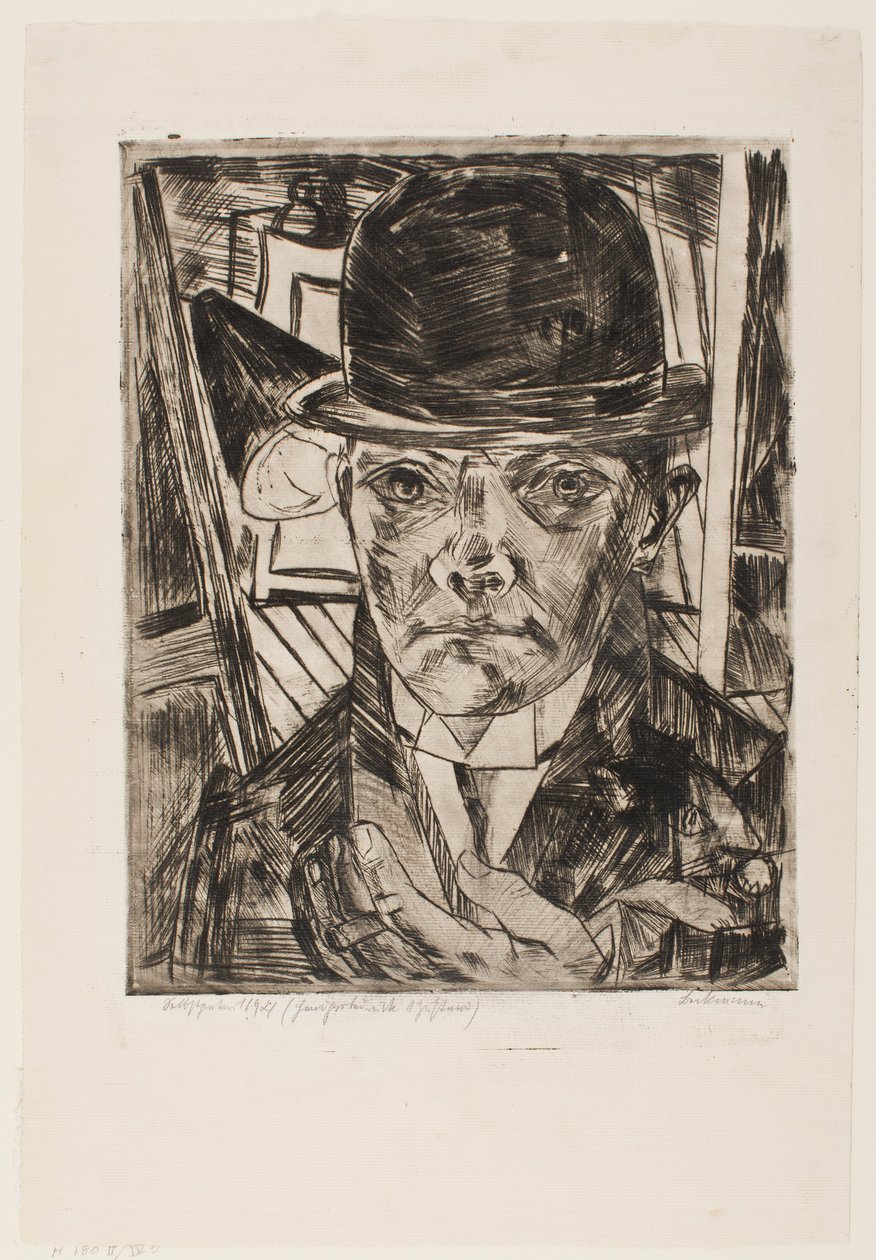 Autoritratto con bombetta da Max Beckmann