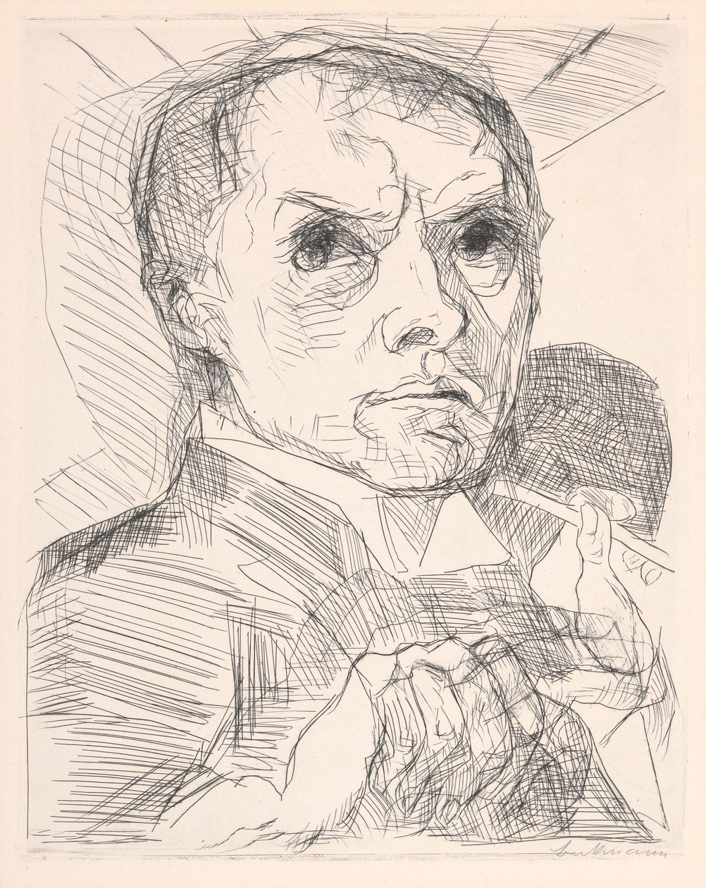 Autoritratto con stilo da Max Beckmann