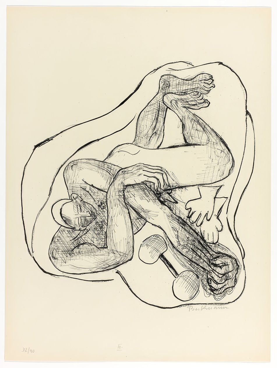 Atleta dormiente, tavola tre da Day and Dream da Max Beckmann