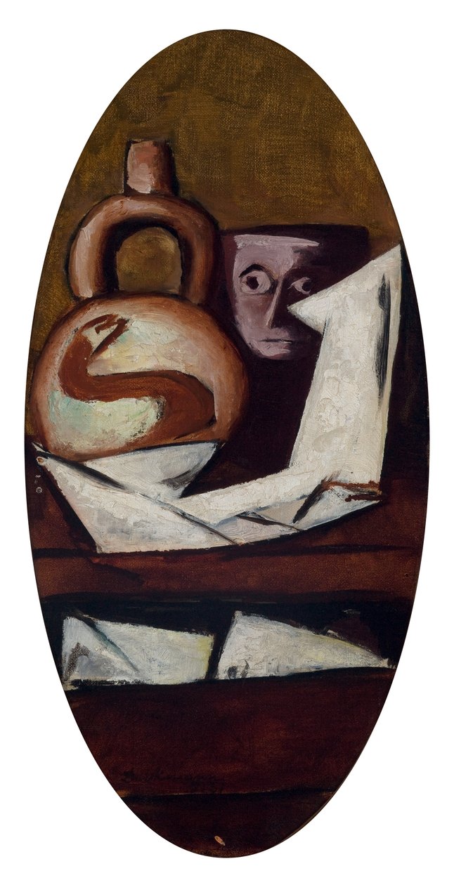 Natura morta con figura messicana da Max Beckmann
