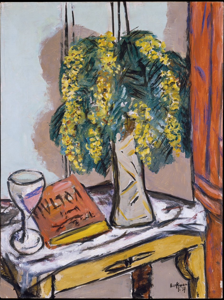 Natura morta con mimose da Max Beckmann