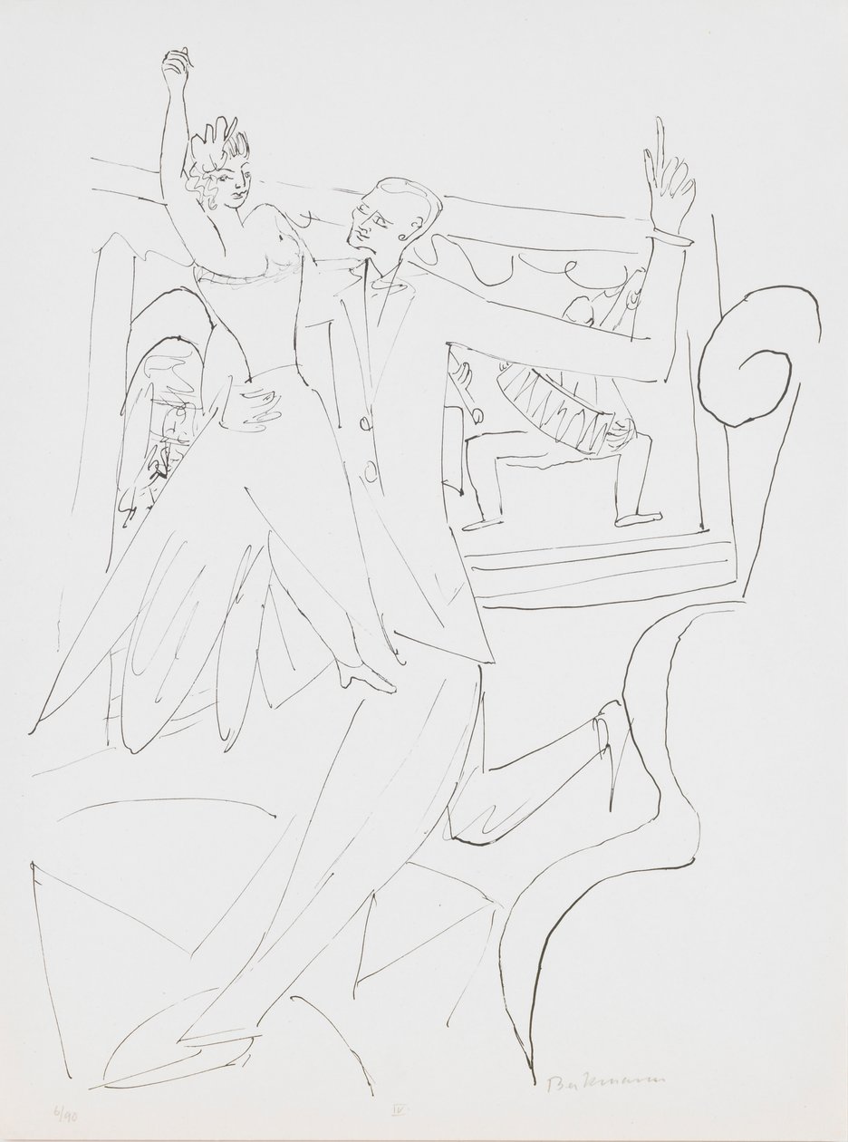 Tango, tavola 4 dal portfolio "Giorno e Sogno" da Max Beckmann