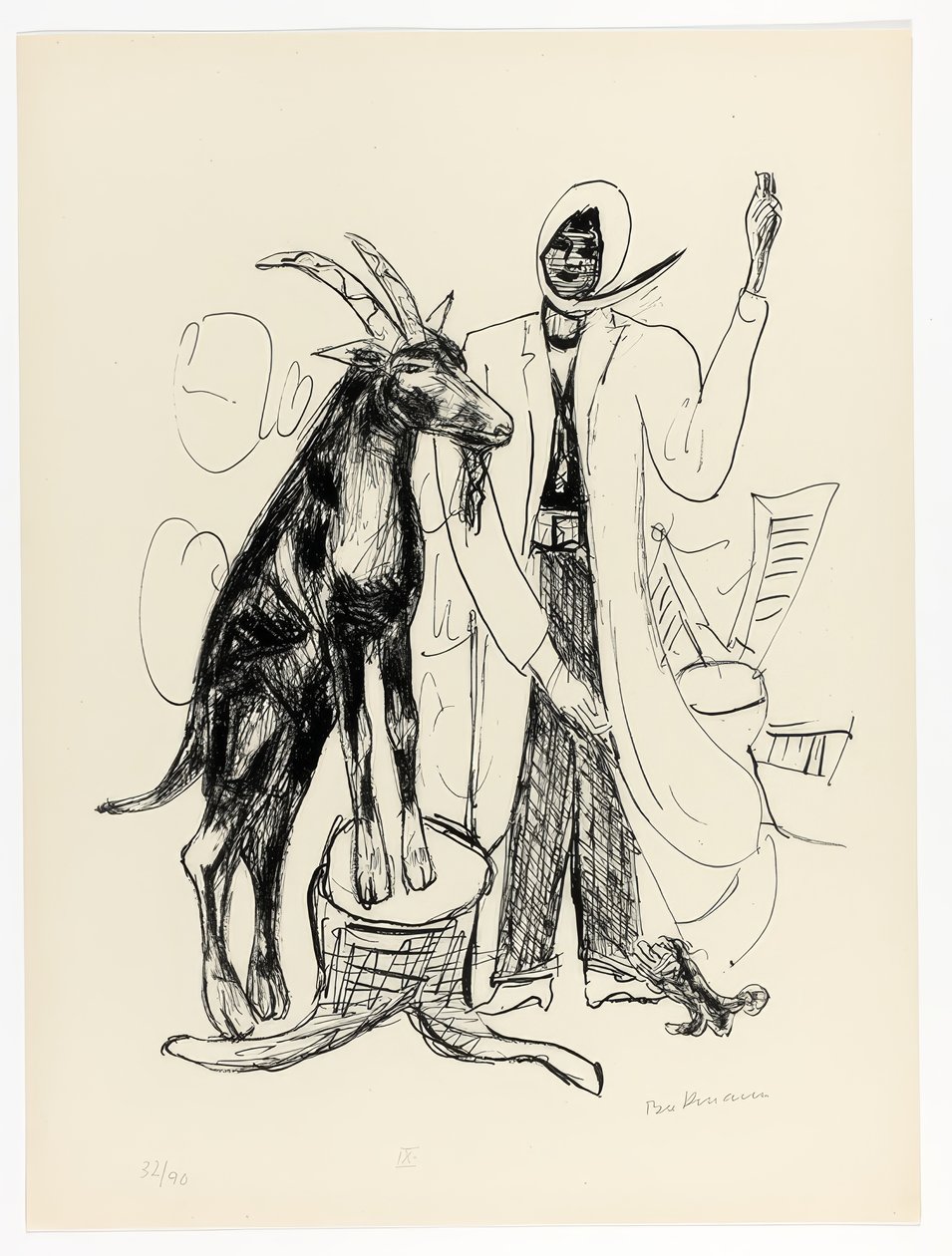 Il cervo, tavola nove da Day and Dream da Max Beckmann