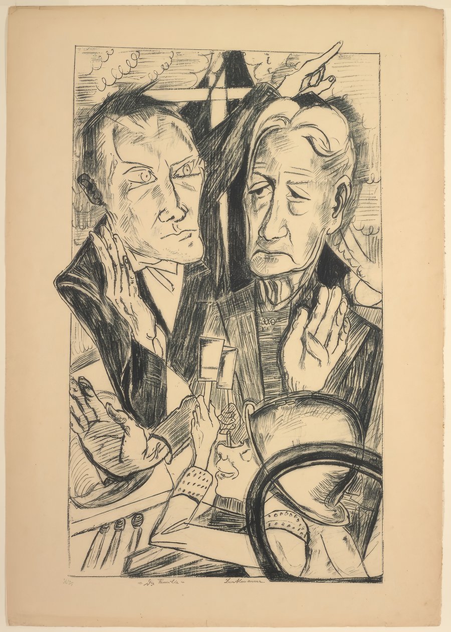 La famiglia, tavola undici da Die Hölle da Max Beckmann