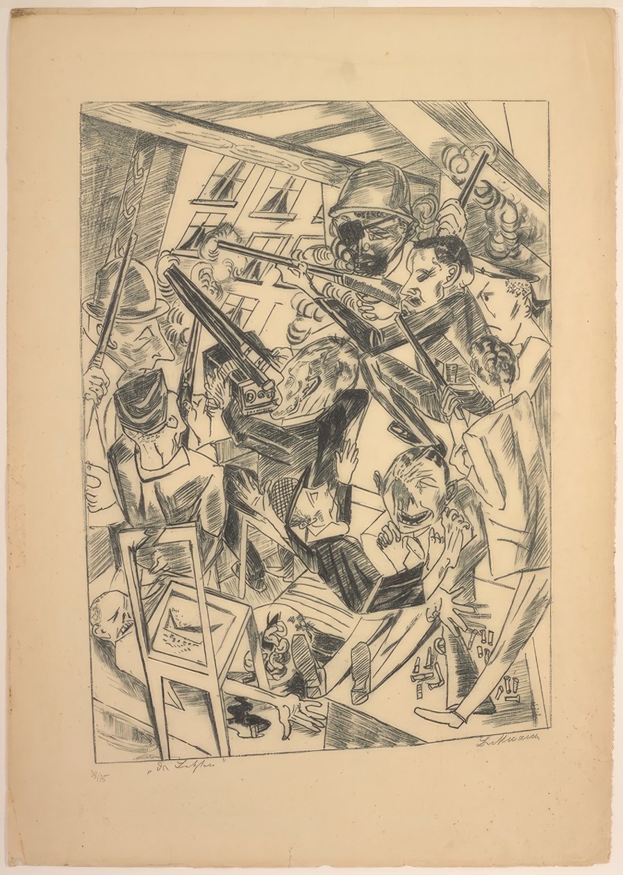 Gli ultimi, tavola dieci da Die Hölle da Max Beckmann