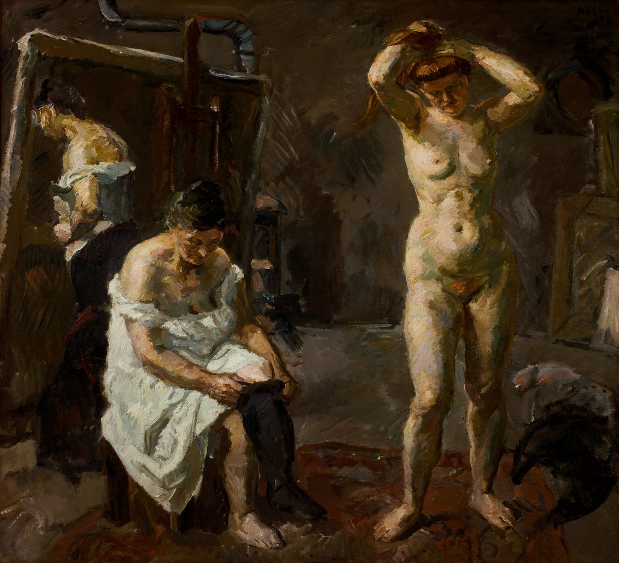 Tre donne in studio da Max Beckmann