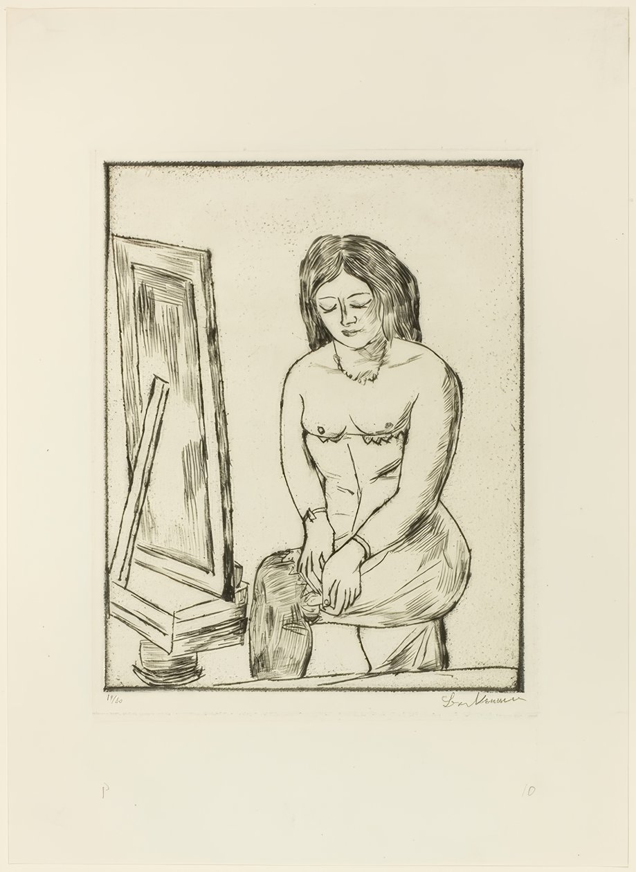 Toilette (Davanti allo specchio) da Max Beckmann