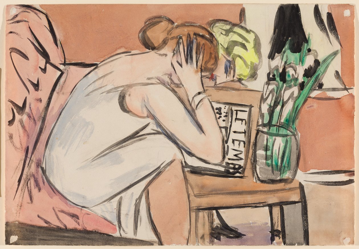 Due ragazze che leggono da Max Beckmann