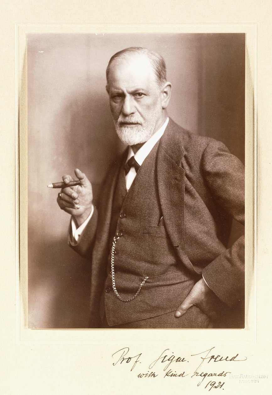 Fotografia firmata di Sigmund Freud, c.1921 da Max Halberstadt
