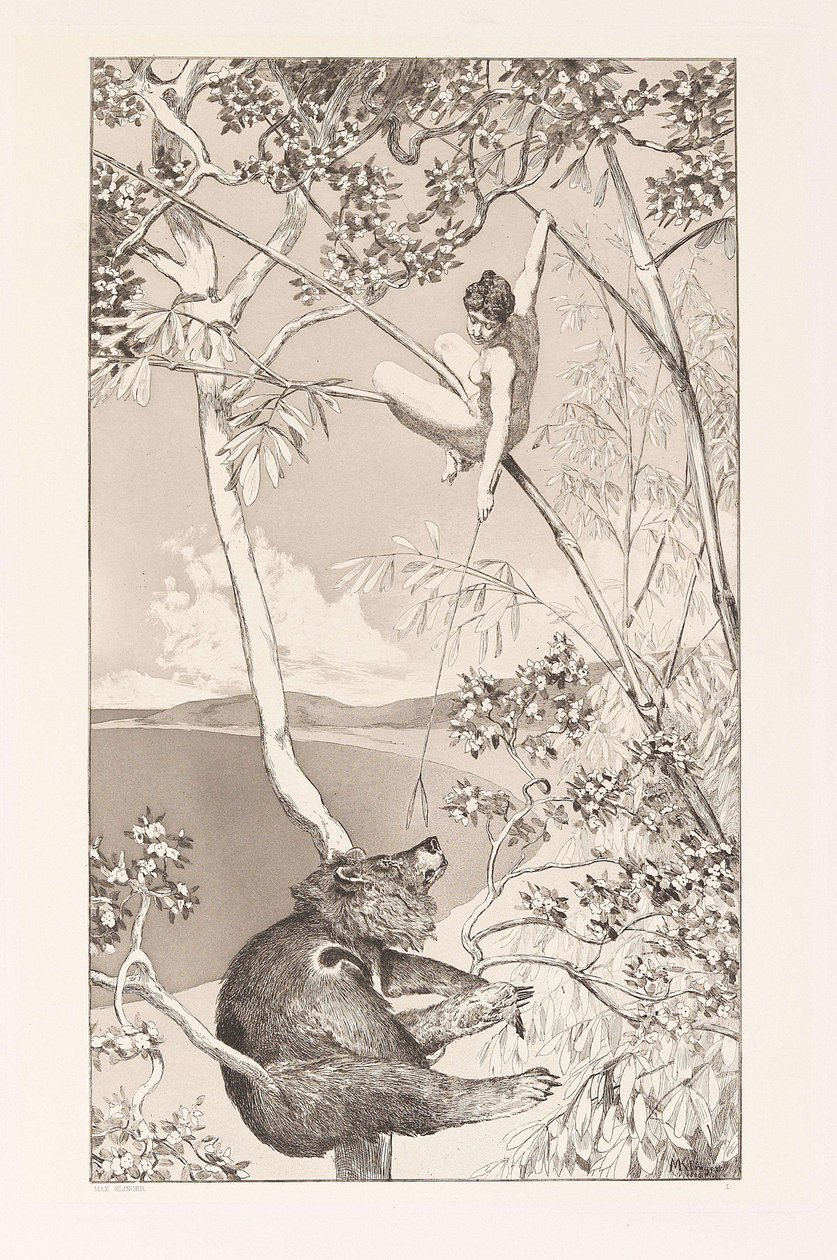 Orso e Elfo, piatto I da Intermezzi, Opus IV da Max Klinger