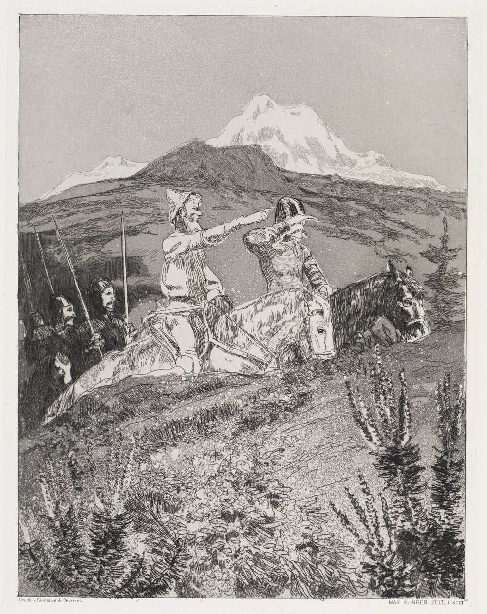 Il treno (Zelt, Opus XIV, Parte I, n. 13) da Max Klinger