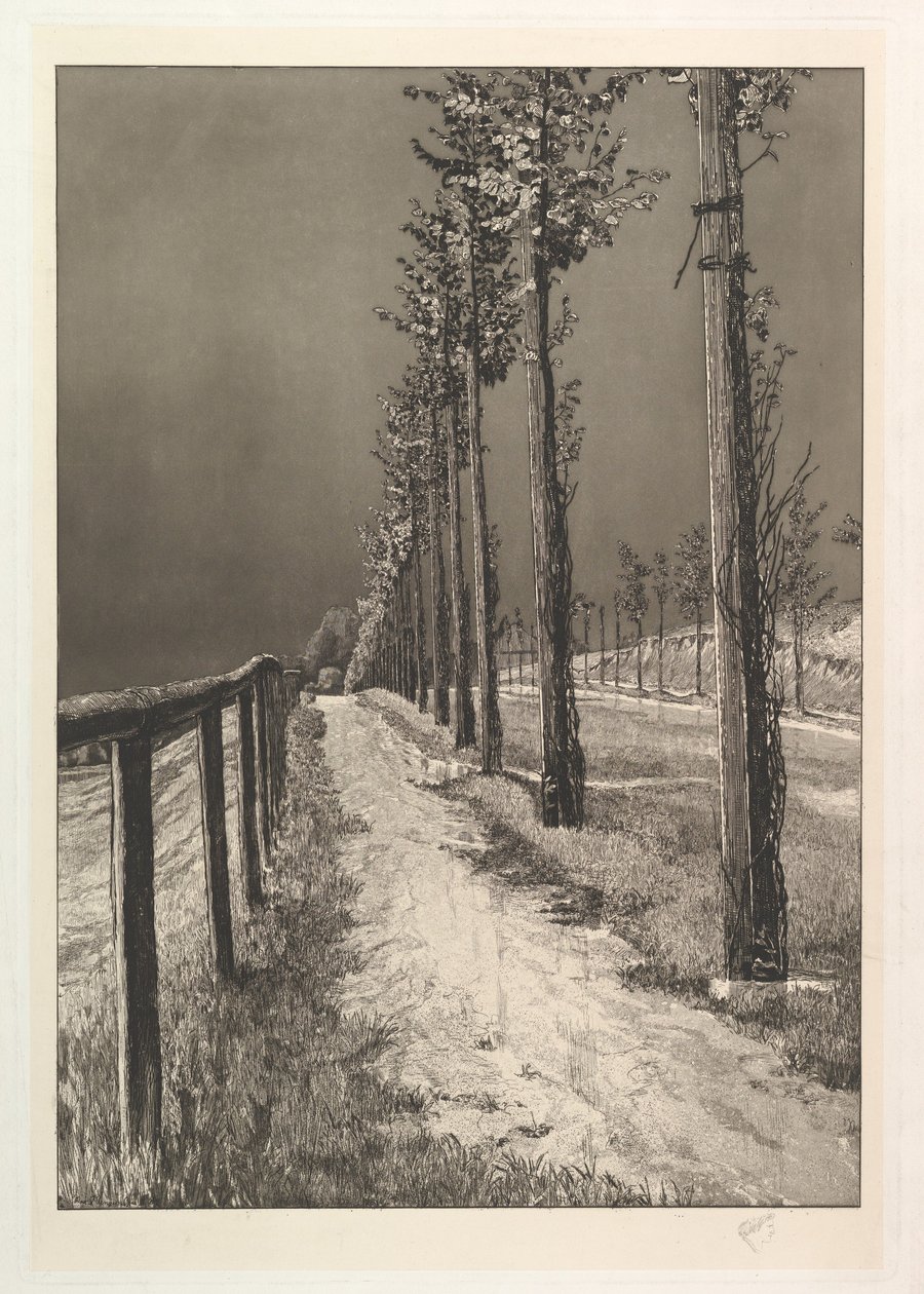 La strada, dalla serie “Quattro paesaggi” da Max Klinger