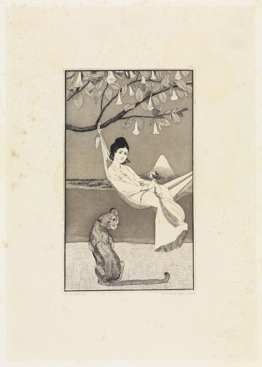 Dolce far niente (Siesta II) (Schizzi incisi, Opus I, foglio 8) da Max Klinger