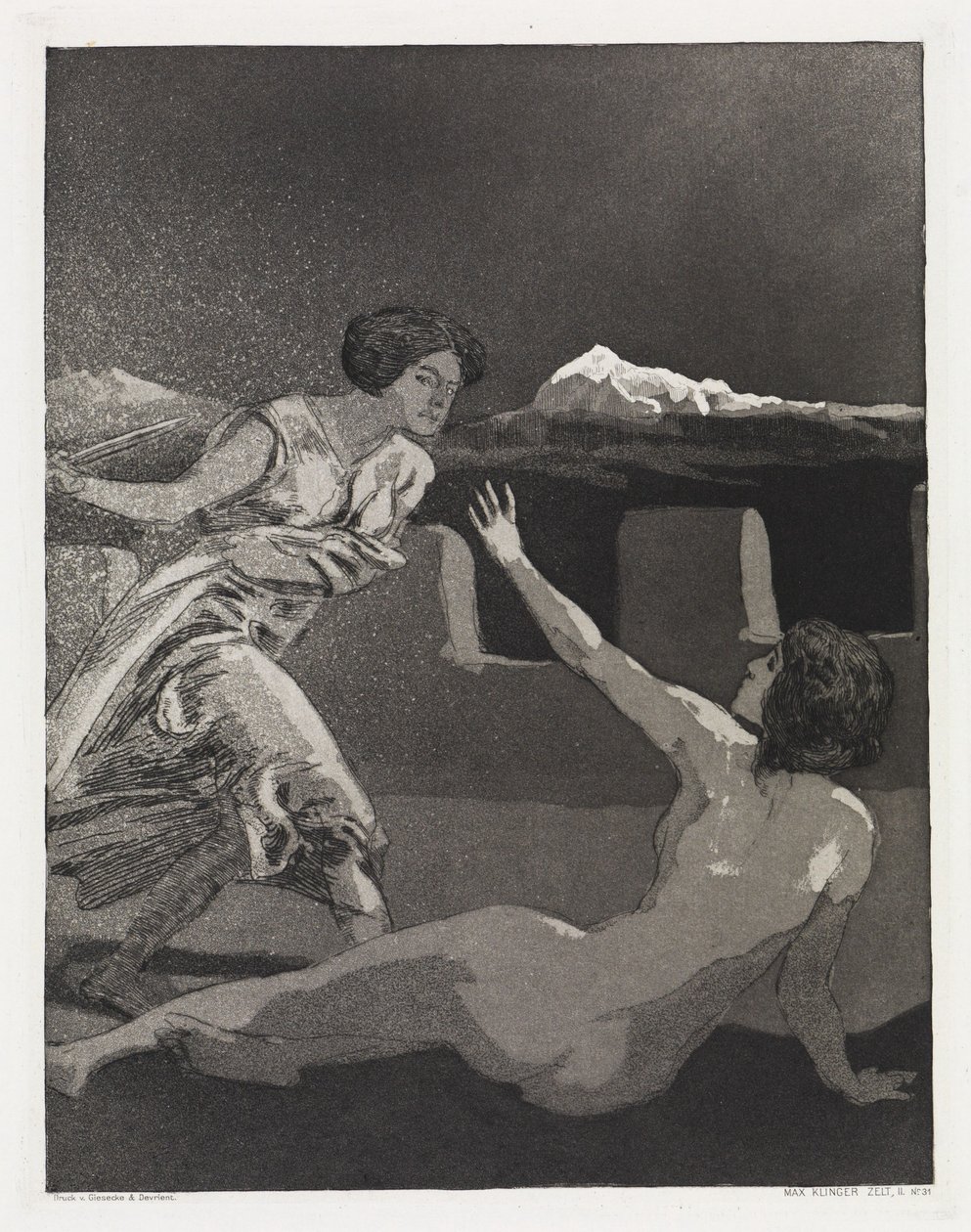Minaccia (Tenda, Opus XIV, Parte II, n. 31) da Max Klinger