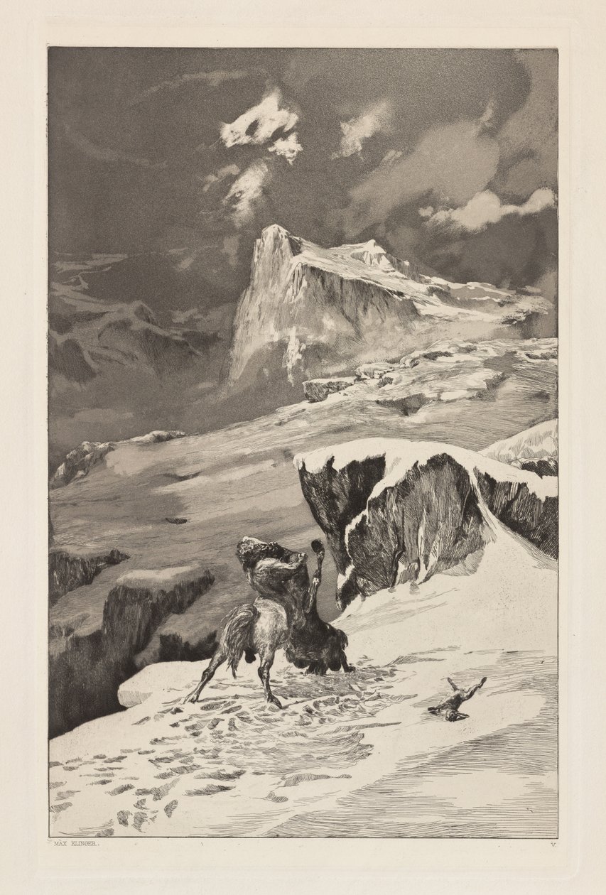 Centauri in lotta da Max Klinger