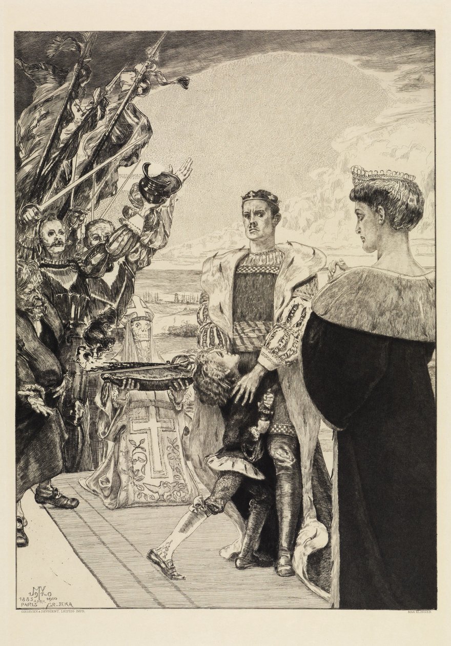 Il Sovrano (Sulla morte, seconda parte, Opus XI, foglio 2) da Max Klinger