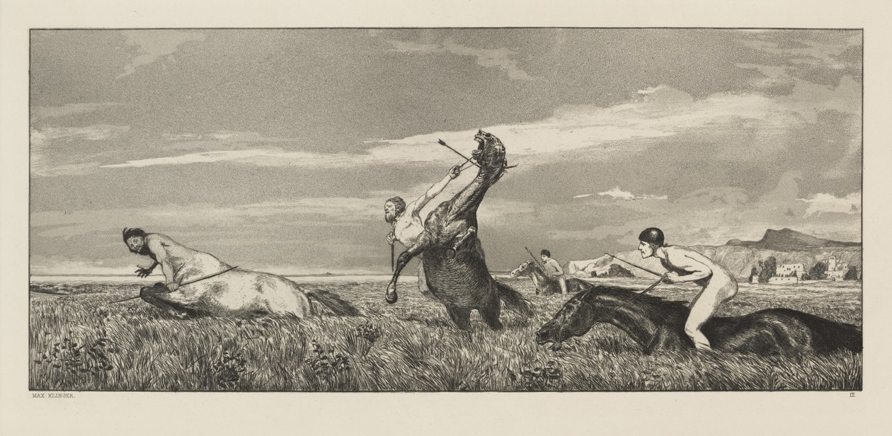 Intermezzi, Opus IV, Bl. 3: Centauro inseguito da Max Klinger