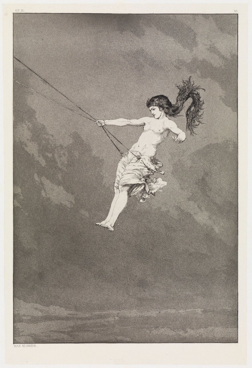 Intermezzo (Primo intermezzo) (Salvataggi di vittime ovidiane, Opus II, tavola 6) da Max Klinger