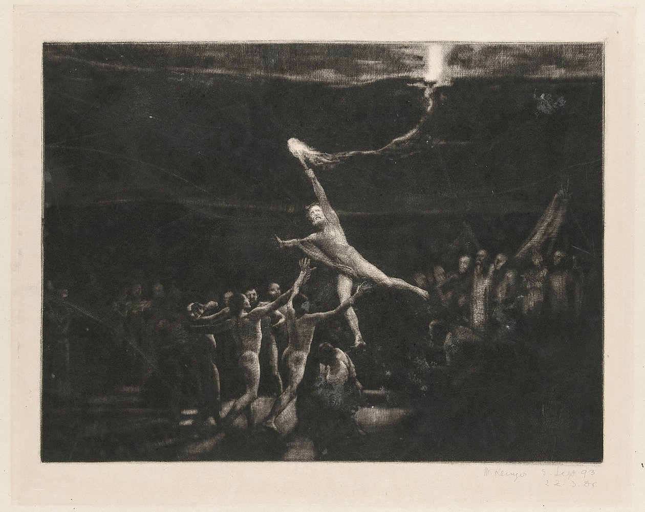 Il furto della luce, pag. 12, Fantasia di Brahms, op. XII da Max Klinger