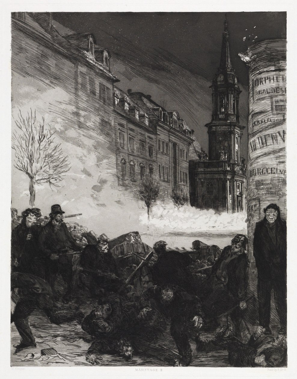 Giorni di marzo II (Drammi, Opus IX, tavola 9) da Max Klinger