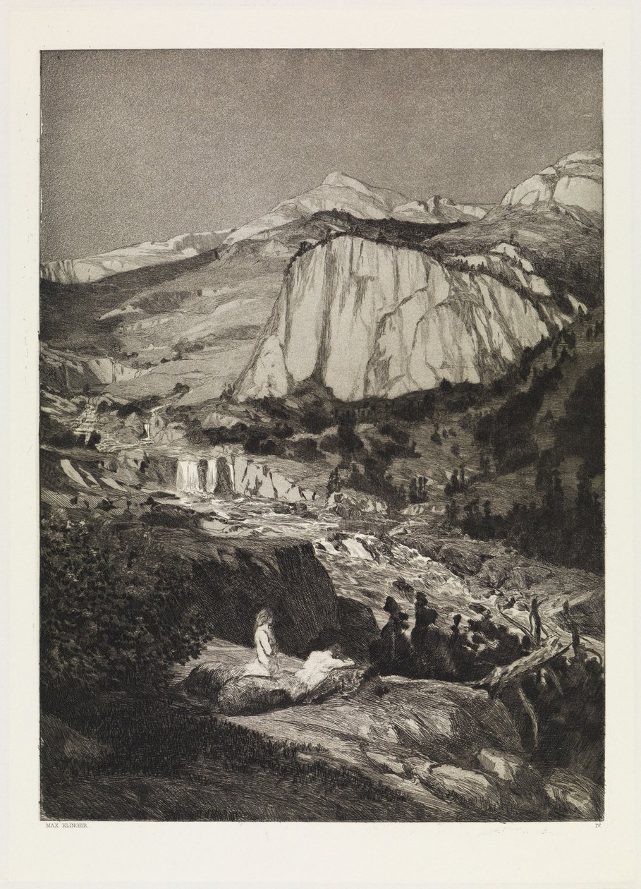 Notte di luna (Intermezzi, Opus IV, foglio 4) da Max Klinger