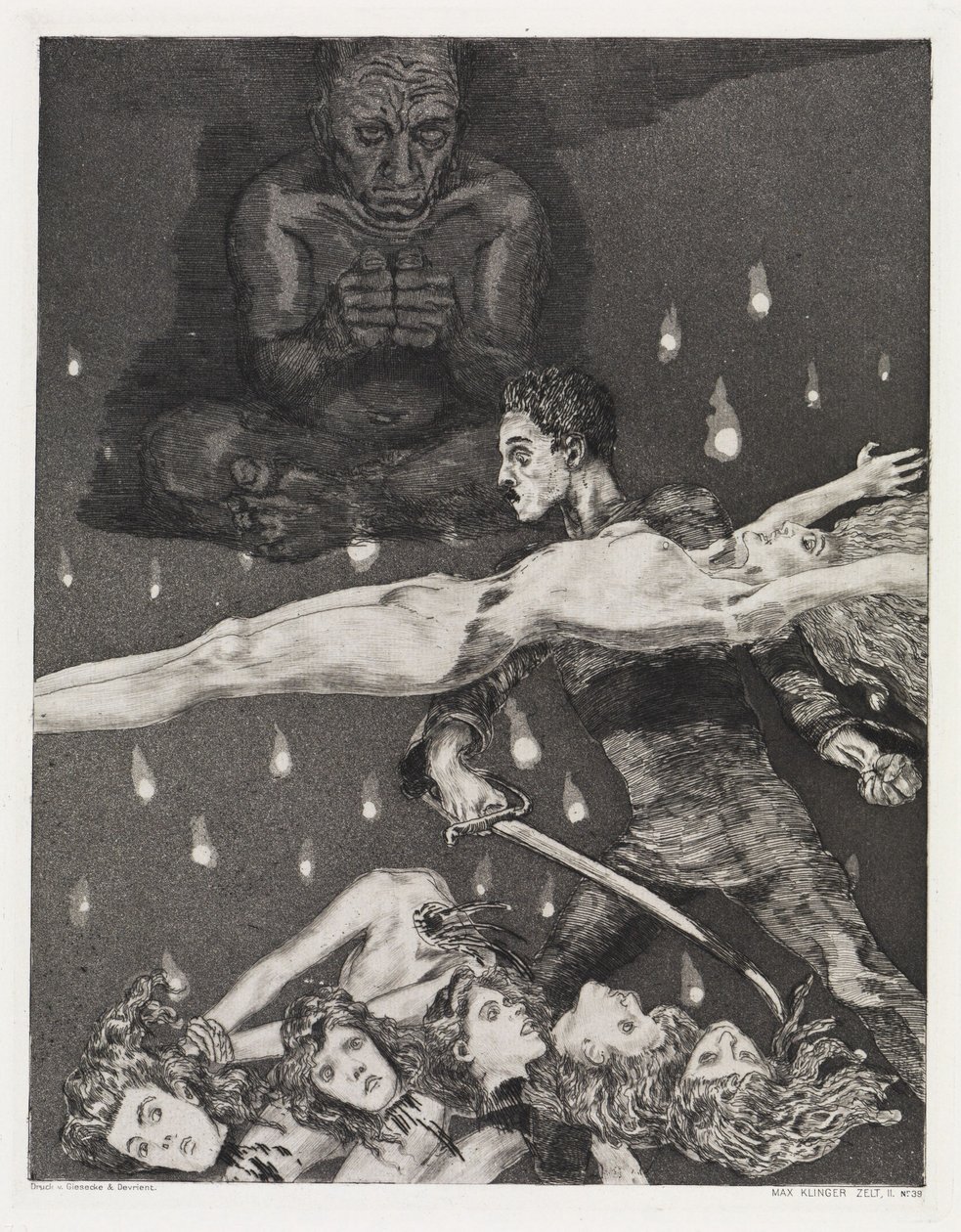 Omicidio, Tenda, Opus XIV, parte 2, n. 39 da Max Klinger