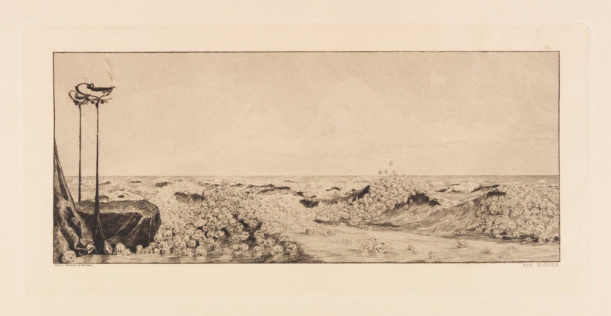 Opus VI, da Paraphrase on the Finding of a Glove, 1881 da Max Klinger