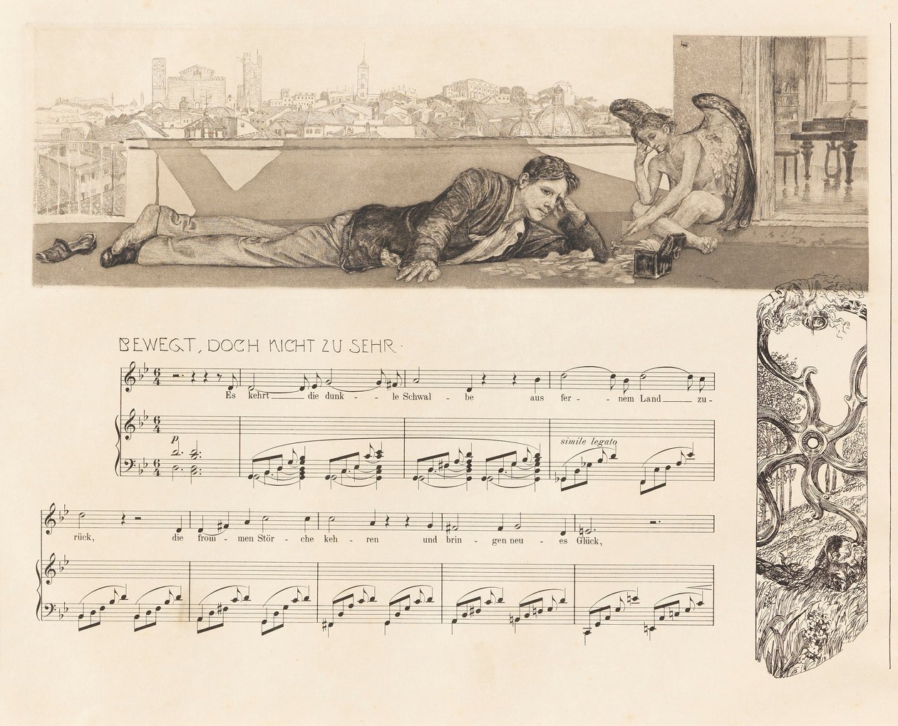 Opus XII, Fantasia di Brahms, 1894 da Max Klinger