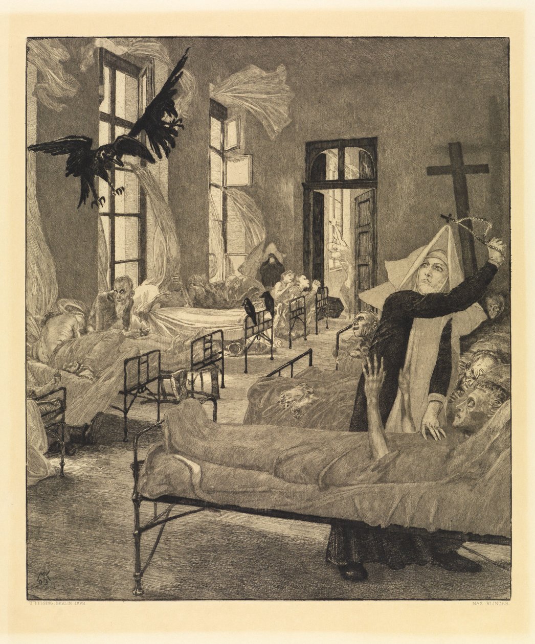 La peste (Dalla Morte, seconda parte, Opus XI, foglio 6) da Max Klinger