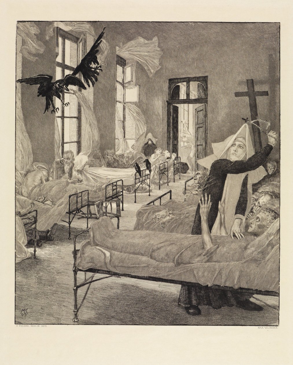 Peste (Della morte, seconda parte, opus XI, tavola 6) da Max Klinger