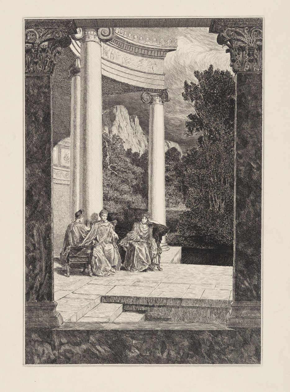 Psiche e le sue sorelle (Amore e Psiche, Opus V, foglio 18) da Max Klinger