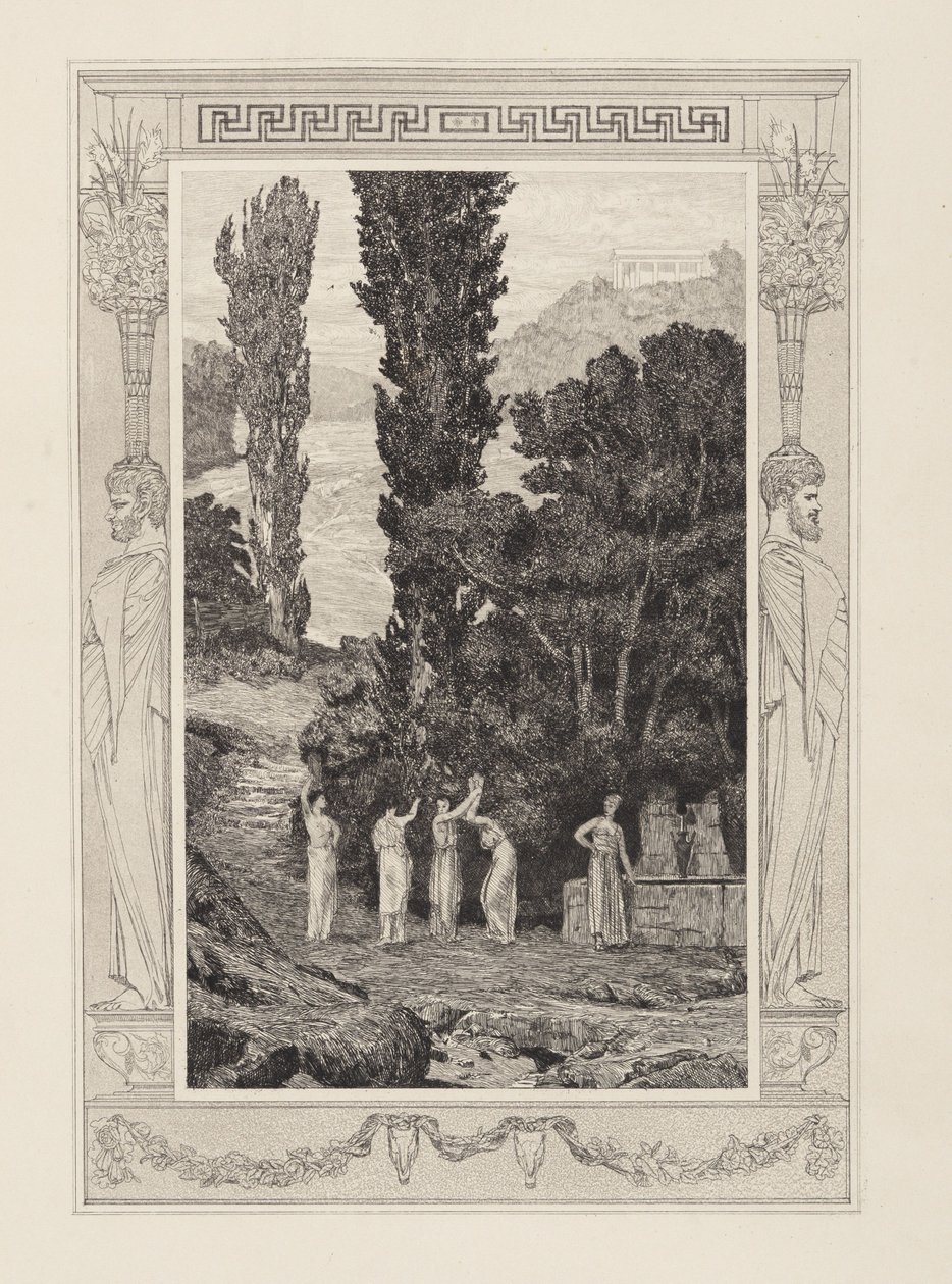 Psiche errante (Amore e Psiche, Opus V, tavola 28) da Max Klinger