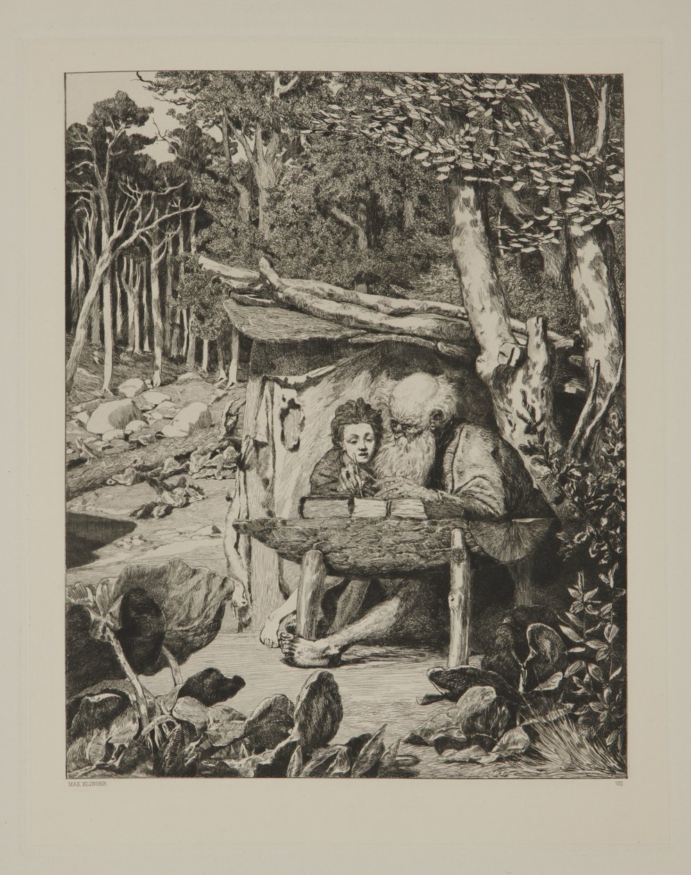 Lezione di scrittura di Simplicius da Max Klinger