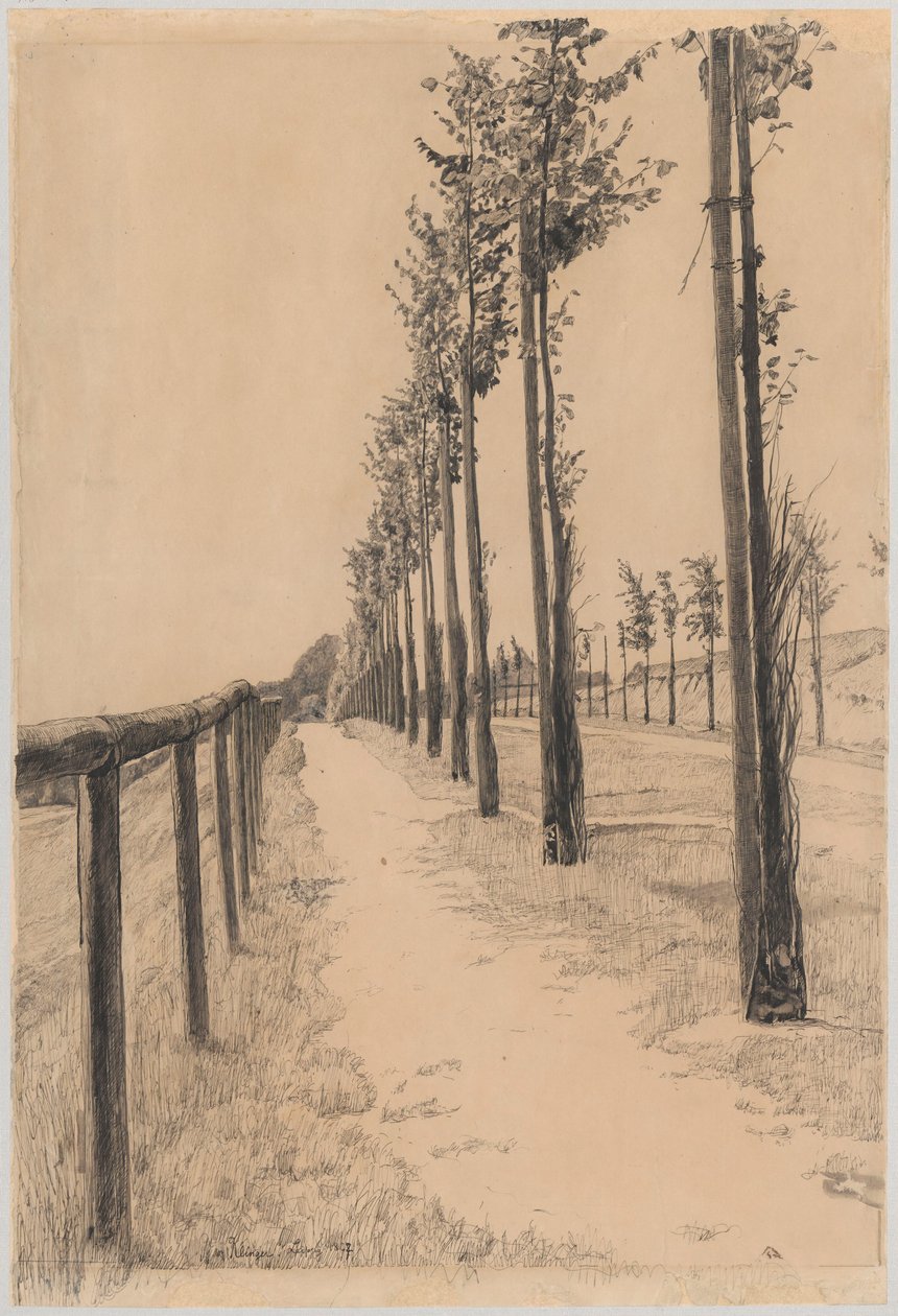 Una fila di alberi lungo la strada da Max Klinger