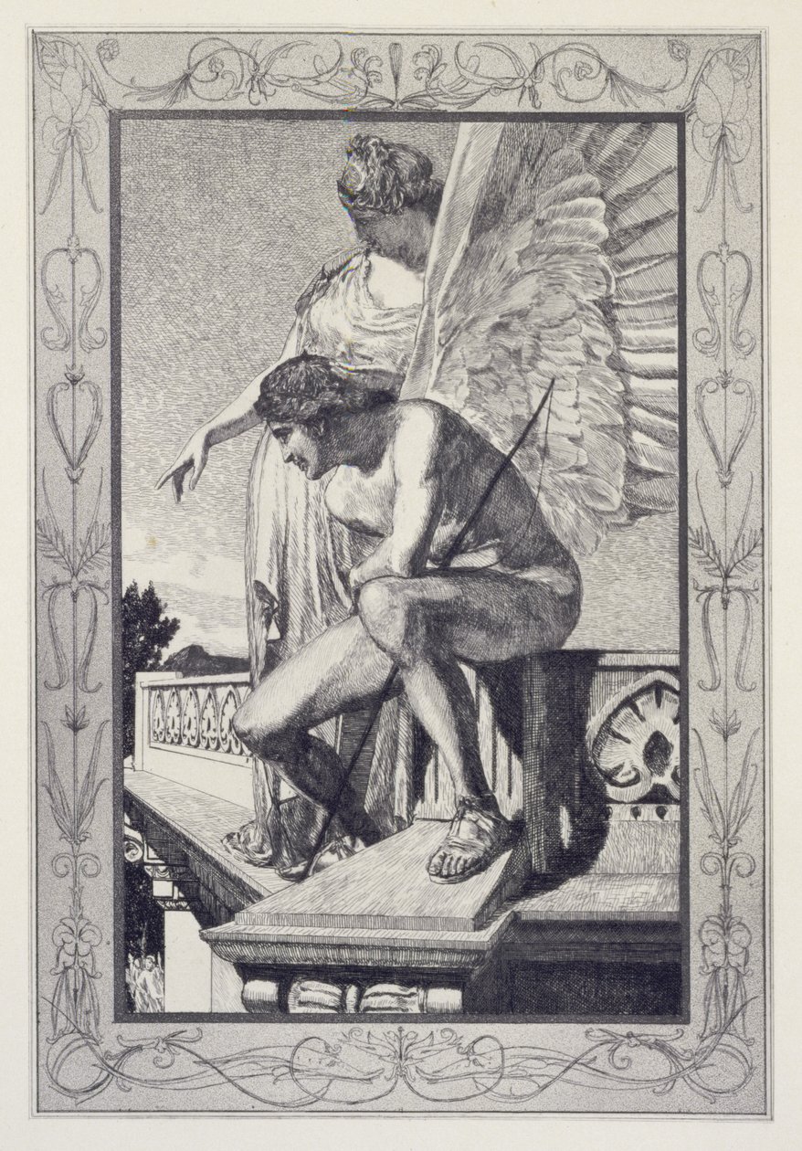 Venere mostra Psiche a Cupido, tavola 4 della serie «Cupido e Psiche: Opus V» da Max Klinger