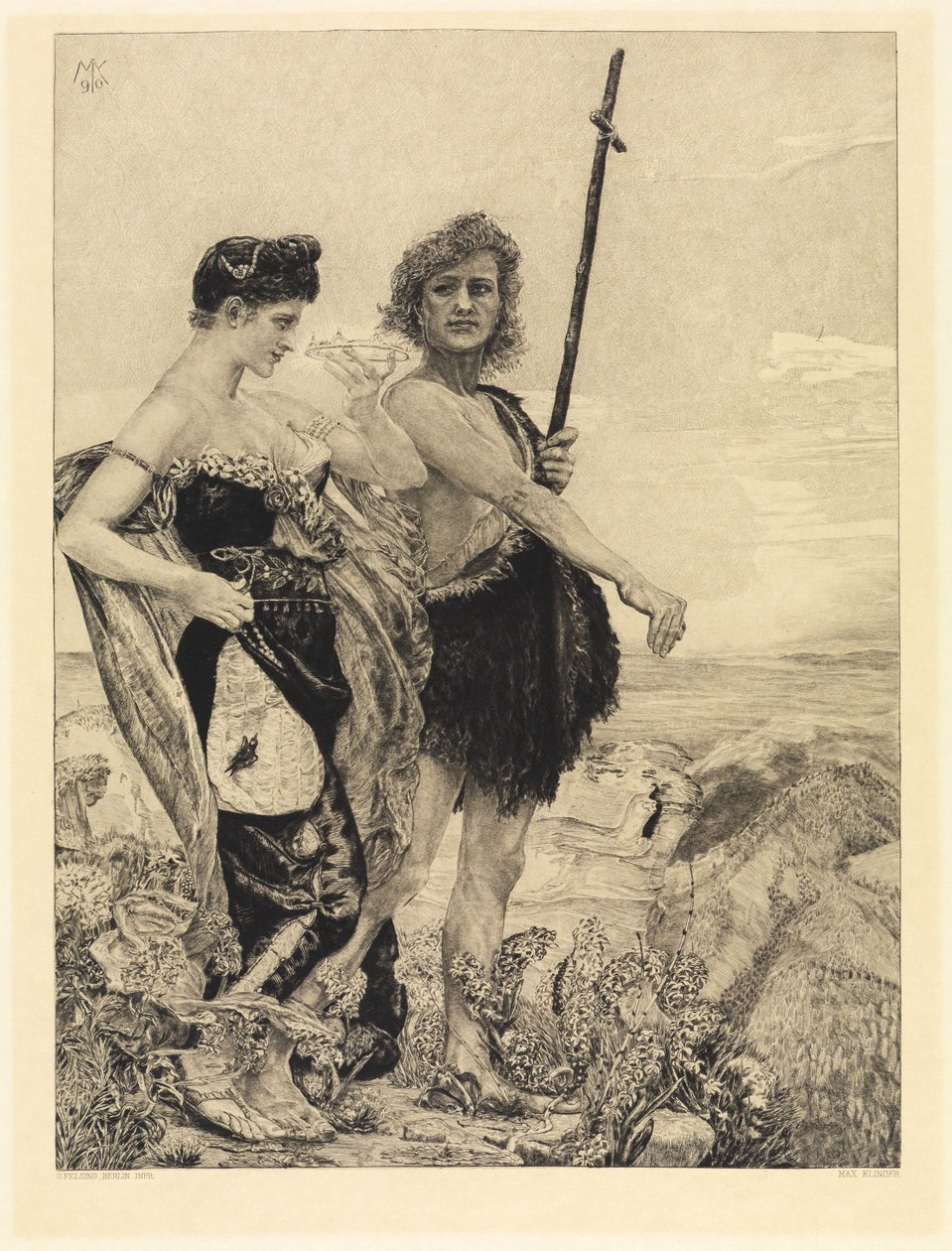 Tentazione (Dalla Morte, Seconda parte, Opus XI, foglio 10) da Max Klinger